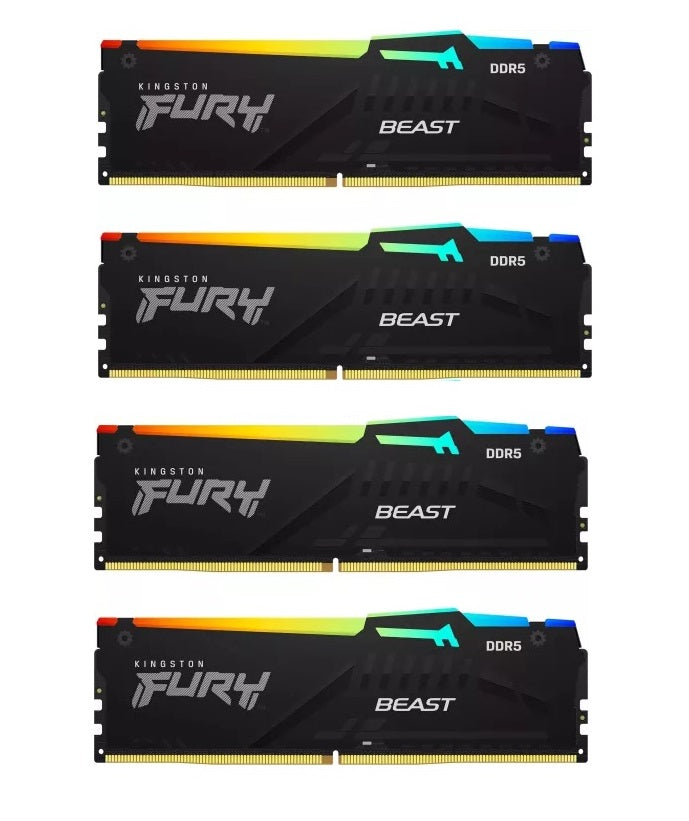 Kingston KF560C40BBAK4-64 64GB Fury Beast RGB XMP DDR5 SDRAM Memory Kit
