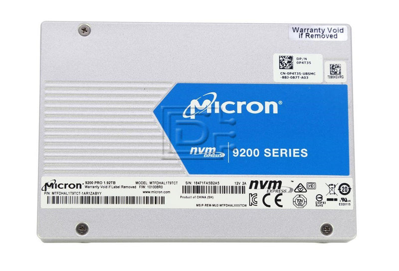 Micron MTFDHAL1T9TCT-1AR18ABYY 9200Pro 1.92TB PCI Express NVMe 3.0 x4 2.5-Inch Solid State Drive