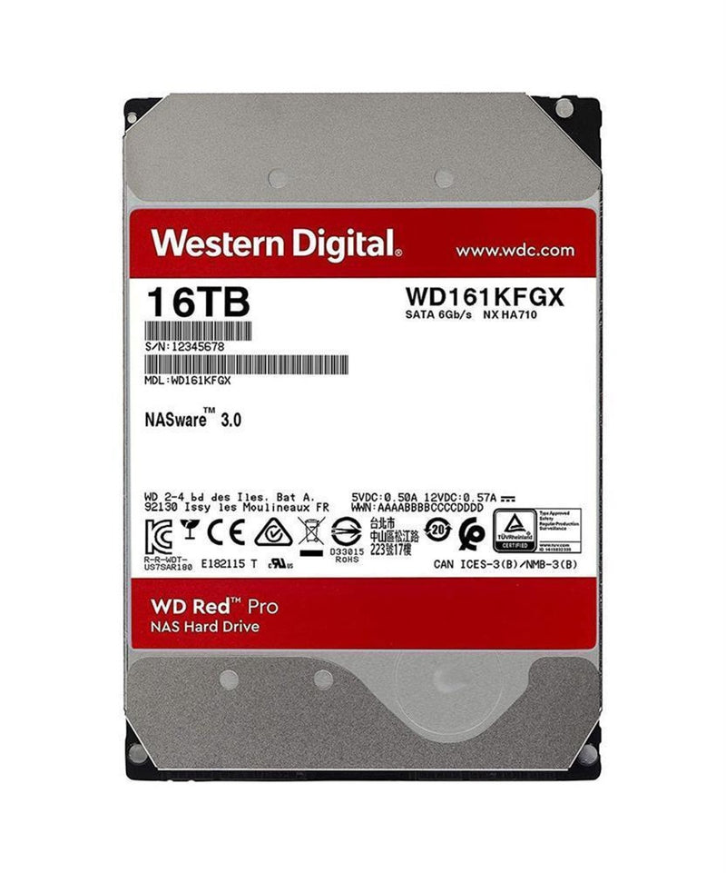 Western Digital WD161KFGX Red Pro 16TB 7200RPM SATA-6.0Gbps 3.5-Inch Hard Drive