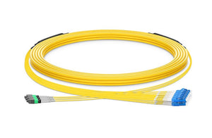 FS 24FMTPLCSMF 3m Duplex LC UPC OS2 Active Optical Breakout Cable