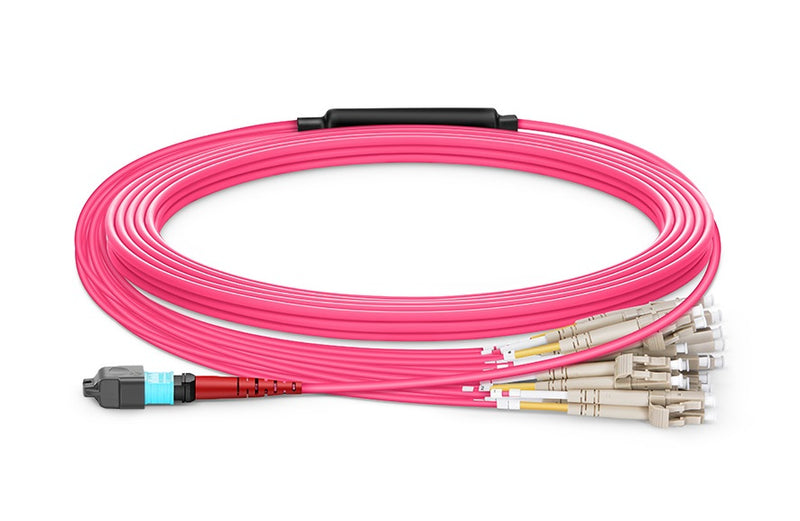 FS 24FMTPXXOM4 30m 24-Fibers Multimode OM4 Active Optical Breakout Cable