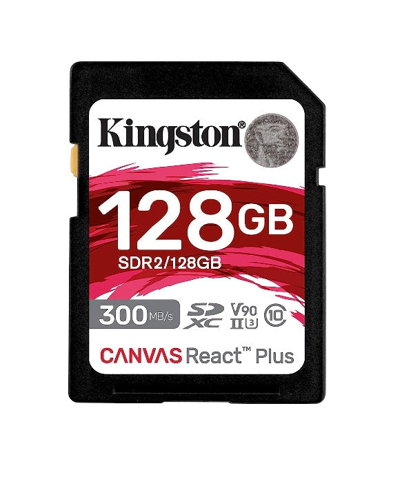 Kingston Sdr2/128Gb Canvas React Plus 128Gb Sdxc Memory Card