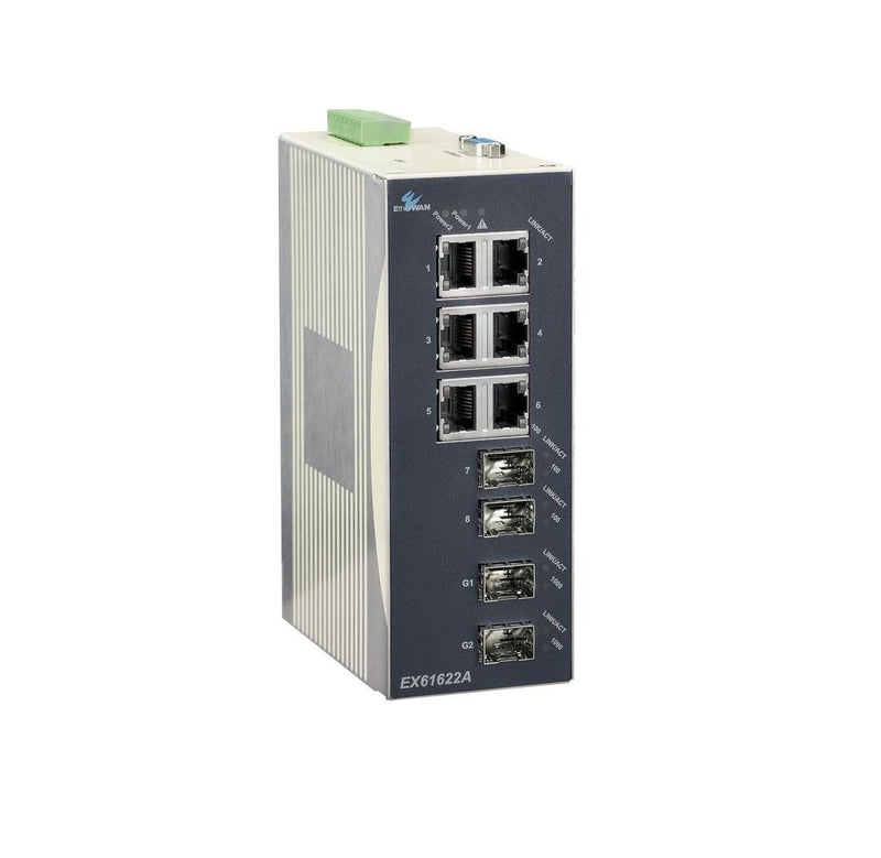 Etherwan Ex61622A-Avb 10-Ports 100/10Tx Gigabit Sfp Ethernet Switch