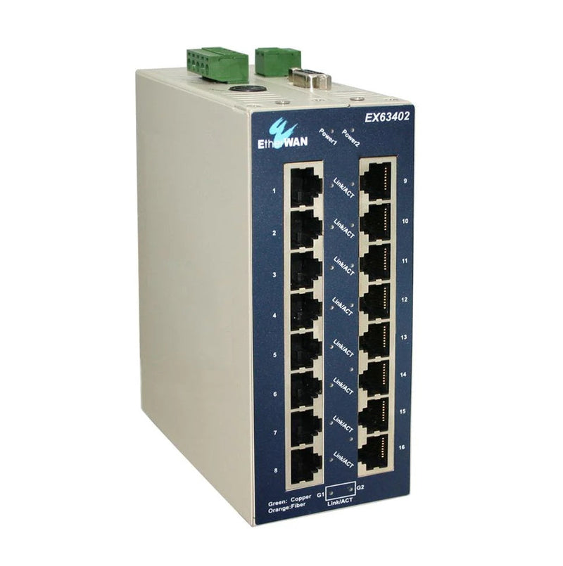 EtherWAN EX63400-00B 16-Ports 100/10TX Gigabit Managed Ethernet Switch