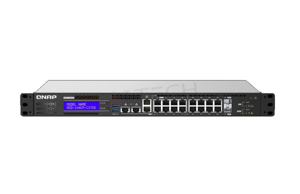 Qnap Qgd-1602P-C3758-16G-Us 18-Ports 8-Core 2.20Ghz Poe Switch Network Storages