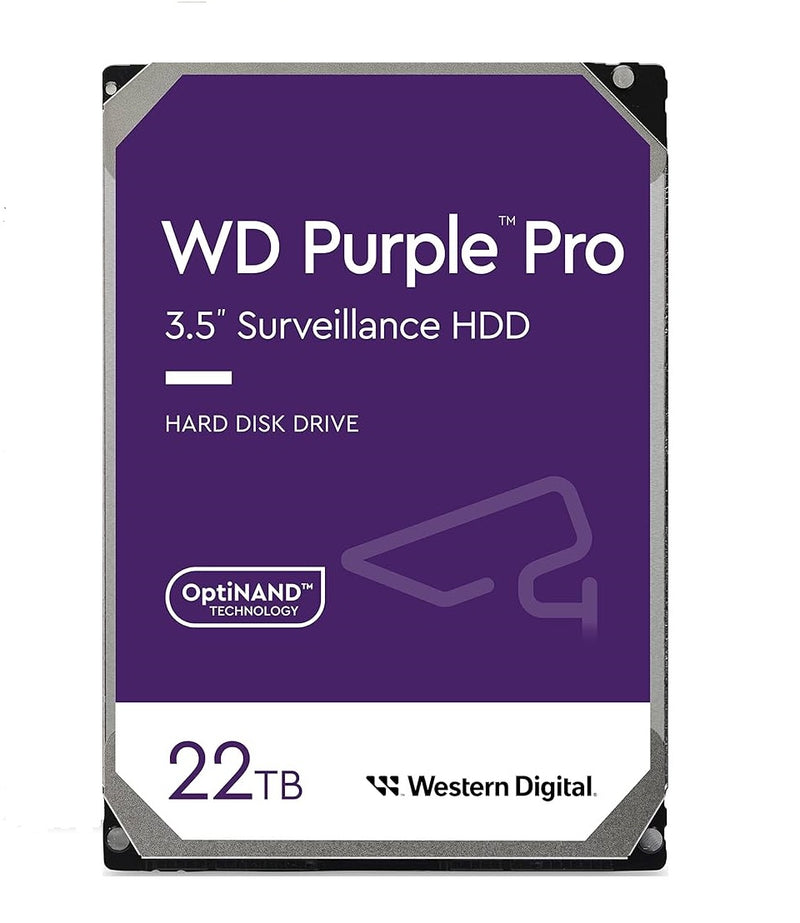 Western Digital WD221PURP Purple Pro Surveillance 22TB 7200RPM SATA 6.0Gbps 3.5-Inch Hard Drive