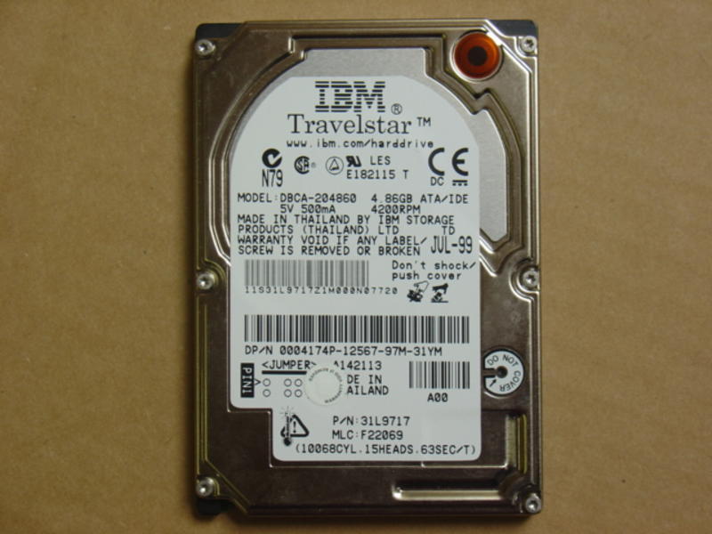 IBM Travelstar 4.8GB 4200 RPM 9.5MM Ultra DMA/ATA-4 IDE/EIDE 2.5" Laptop Hard Drive