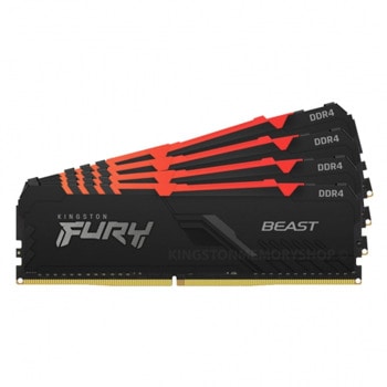 Kingston KF426C16BBAK4/64 64GB Fury Beast Black RGB DDR4 SDRAM Memory Kit