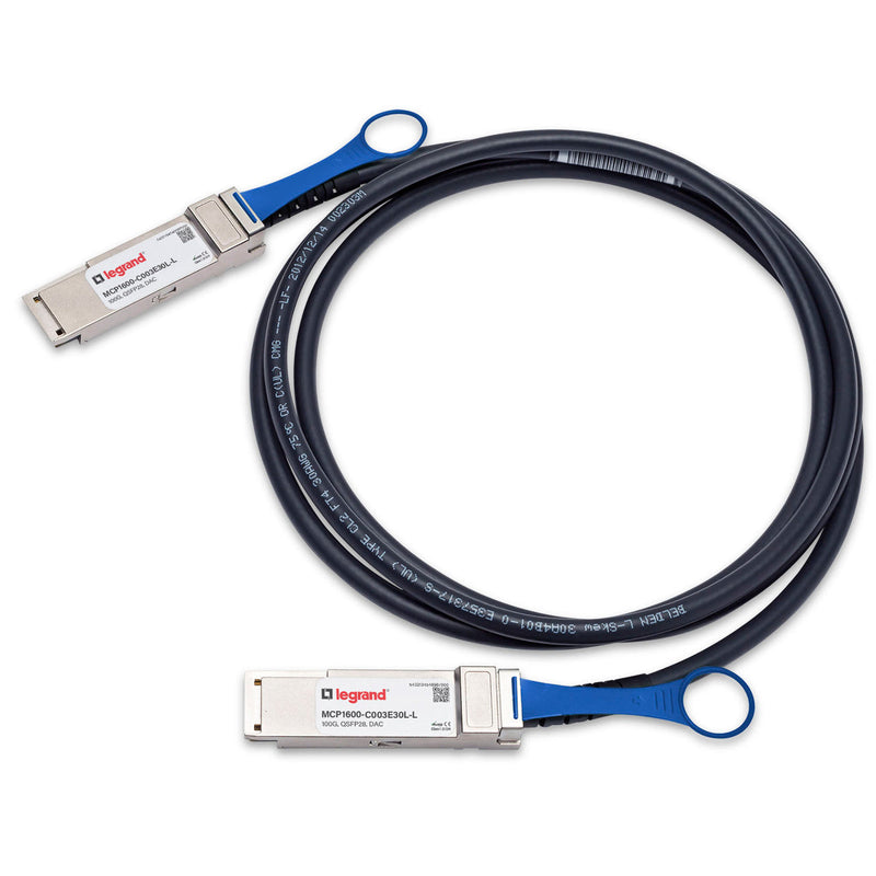 Mellanox MCP1600-C003E30L 100GbE QSFP28 3m Ethernet DAC Twinax Cable