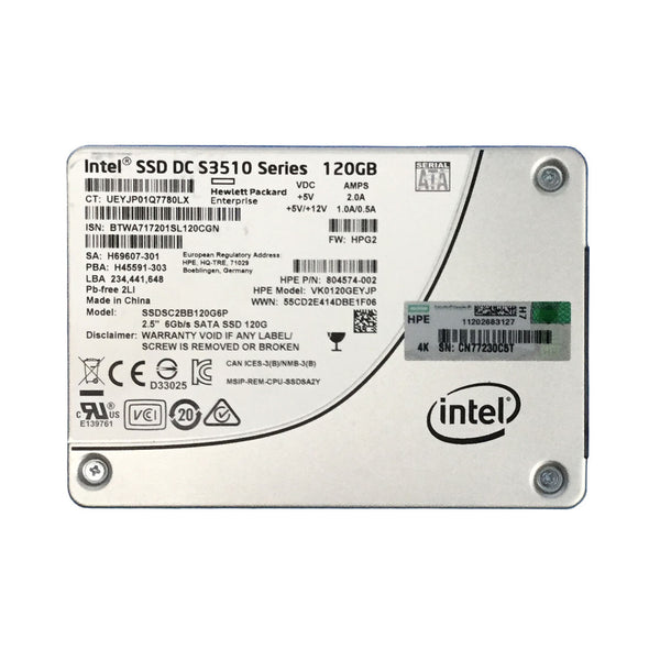 HP 804574-002 DC S3510 120GB 2.5-Inch SATA III Solid State Drive