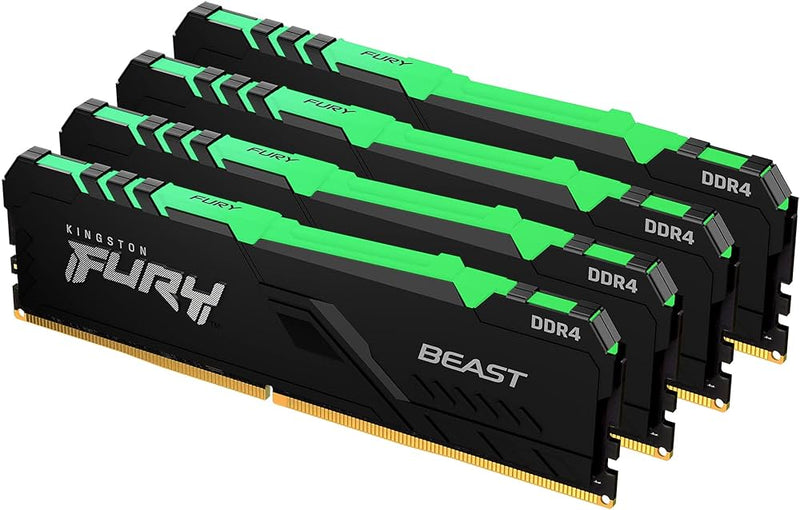 Kingston KF432C16BBAK4/64 64GB Fury Beast RGB DDR5 SDRAM Memory Kit