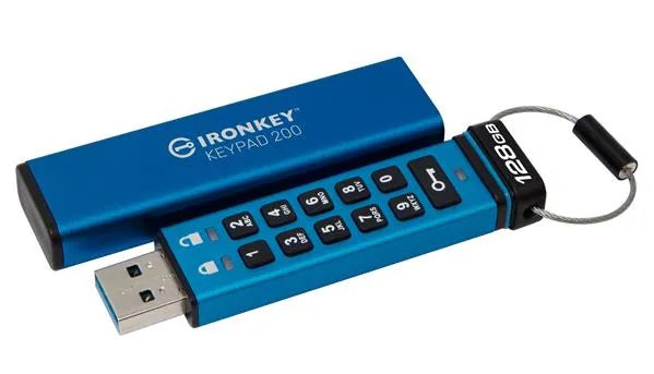 Kingston Ikkp200/128Gb Ironkey 128Gb Keypad 200 Usb3.2 Flash Drive Memory