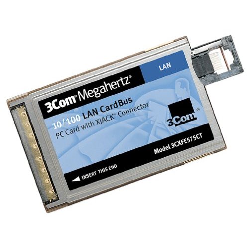 3COM 3CXFE575CT 10/100 Ethernet Lan Adapter PCMCIA Card W/X- Jack