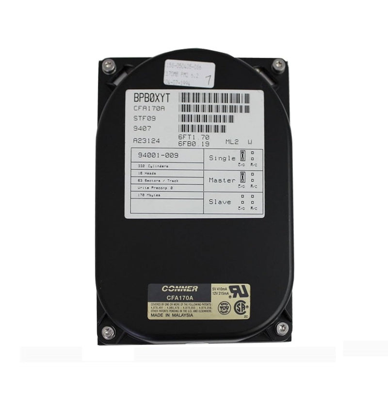 Conner CFA170A 170MB 4011RPM IDE 3.5" HARD Disk Drive