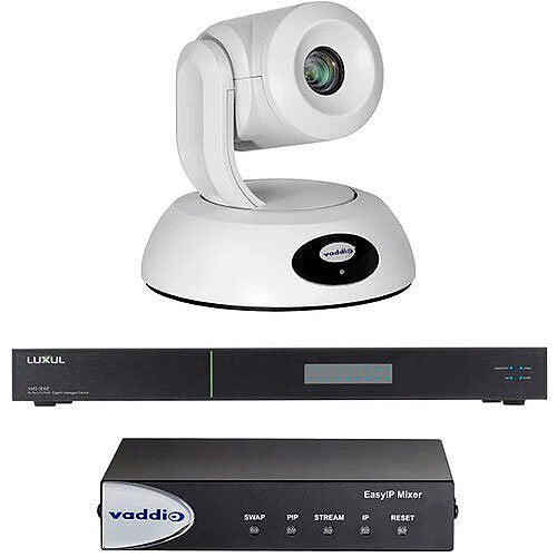 Vaddio 999-30231-000W EasyIP 20 1080p 8.51MP 20x Mixer Base Kit Camera