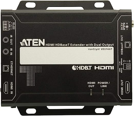 Aten Ve814At 4096 X 2160 4K 1-Port Dual Hdmi Hdbaset Cat 6A Transmitter. Kvm Switches