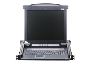 ATEN CL1000M 17-Inch 1280x1024 Single Rail Rack Mountable LCD Console KVM Switch.