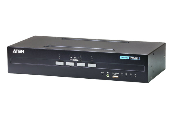 Aten Cs1144H 3840 X 2160 Uhd 4-Port Hdmi Dual Display Secure Rack-Mountable Kvm Switch. Switch Gad
