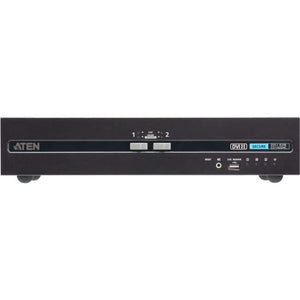 ATEN CS1142D4C 3840 x 2160 UHD 2-Port DVI CAC Secure Rack-Mountable KVM Switch.