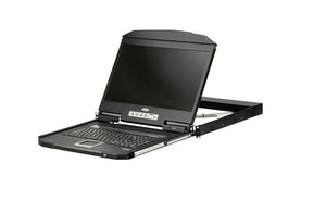 Aten CL3100NX 18.5-Inch Single Rail Ultra Short Depth WideScreen LCD Console KVM Switch
