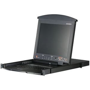 Aten KL1508AN 19-Inch Dual Rail CAT5 LCD 8-Ports Console KVM Switch