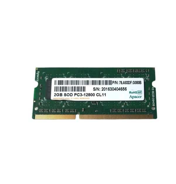 Apacer 75A83DFG080B 2GB DDR3 SDRAM Pc3-12800 Laptop Memory
