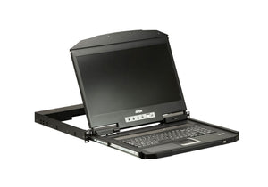 Aten CL3700NW 18.5-Inch Single Rail Ultra Short Depth WideScreen LCD Console KVM Switch