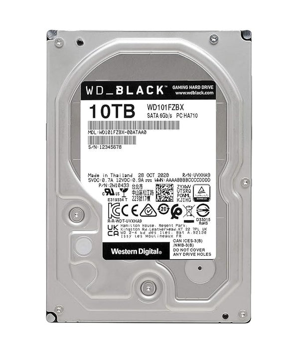 Western Digital WD101FZBX Black 10TB 7200RPM SATA-6.0Gbps 3.5-Inch Hard Drive