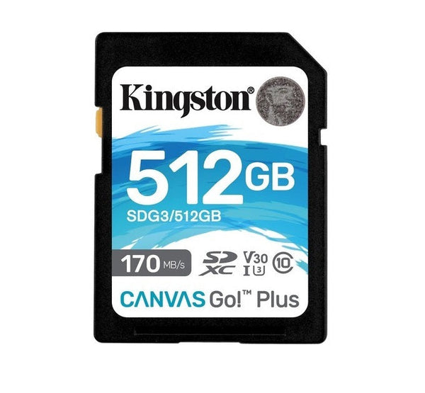 Kingston Sdg3/512Gb Canvas Go Plus 512Gb Sdxc Micro Sd Memory Card