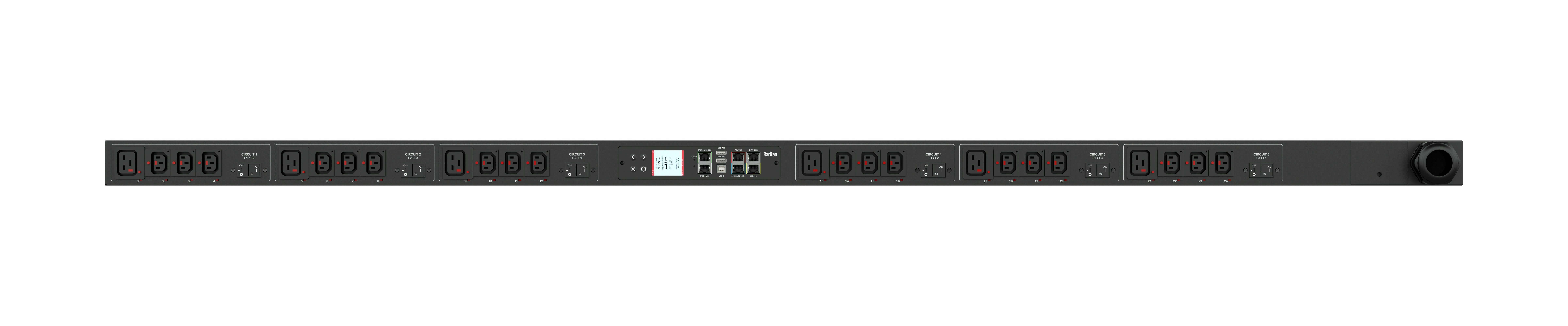 Raritan PX3-5529-E2V2 24-Outlets 208V AC 60A 17.3KVA Rack-Mount PDU