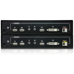 Aten CE680 8-USB 3-DVIDVI Optical Rack-Mountable Extender KVM Switch