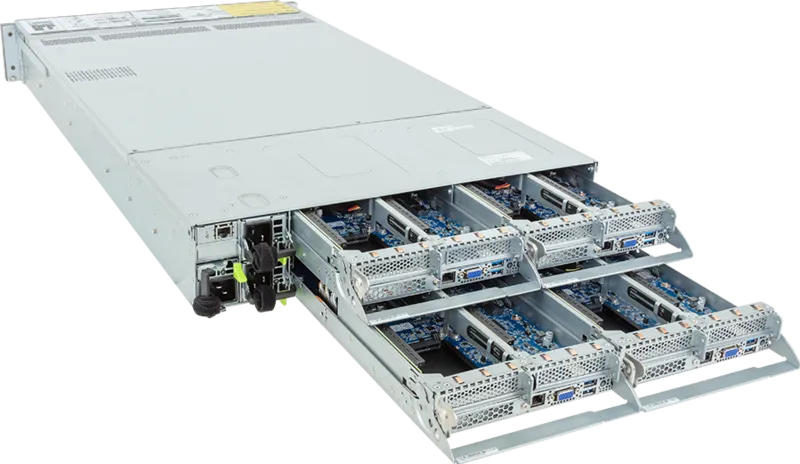 Gigabyte H263-V60-AAW1 NVIDIA Grace CPU Superchip 2U 4-Node 16-Bay Gen5 NVMe Rack-Mountable Server