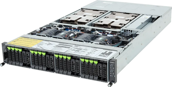 Gigabyte H263-V60-AAW1 NVIDIA Grace CPU Superchip 2U 4-Node 16-Bay Gen5 NVMe Rack-Mountable Server