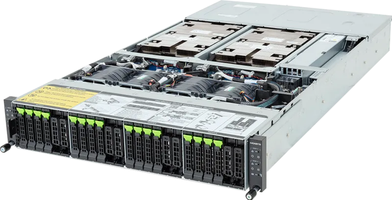 Gigabyte H263-V60-AAW1 NVIDIA Grace CPU Superchip 2U 4-Node 16-Bay Gen5 NVMe Rack-Mountable Server