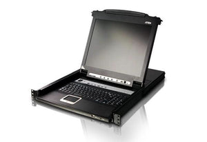 Aten CL5716N 19-Inch LCD 16-Ports Single Rail Slideaway KVM Switch