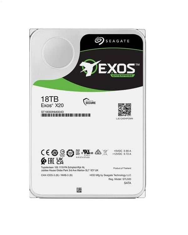 Seagate St18000Nm004D Exos X20 18Tb Sata-6Gbps 7200Rpm 3.5-Inch Hard Drive Hdd Gad