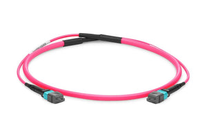 FS AM-12FMTPOM4 15m 12-Fibers OS4 Single Mode Active Optical Breakout Cable