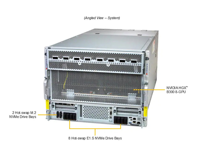 Supermicro AS-8126GS-NB3RT HGX B300 GPU A+ AMD EPYC 384cores 6TB DDR5 M.2 NVMe PCIe 5.0 8U Rack Server
