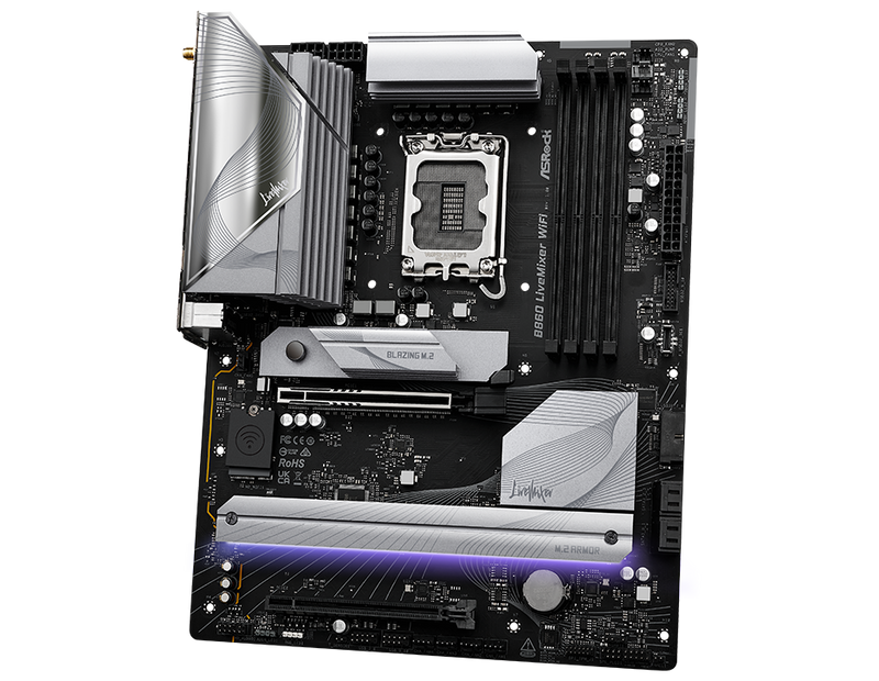 ASRock MB B860 LiveMixer WiFi B860 S1851 max256G DDR5 PCIe ATX