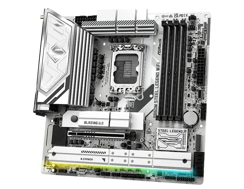 ASRock MB B860M Steel Legend WiFi B860 LGA1851 Max256GB DDR5 Micro