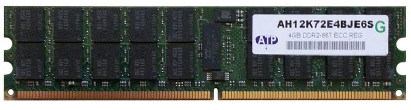 ATP AH12K72E4BJE6S 4GB PC2-5300 DDR2-667MHz ECC Reg CL5 240Pin DIMM Dual Rank Memory Module