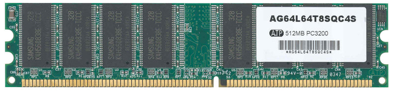 ATP Electronics AG64L64T8SQC4S 512MB PC3200 DDR-400MHz Non-ECC Unbuffered DIMM Memory