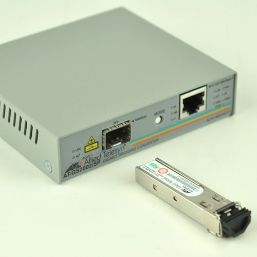 Allied Telesis AT-GS2002/SP+SPSX-10 / ATGS2002/SP-10 Gigabit Ethernet Bridging 10/100/1000BT To SFP Media Converter