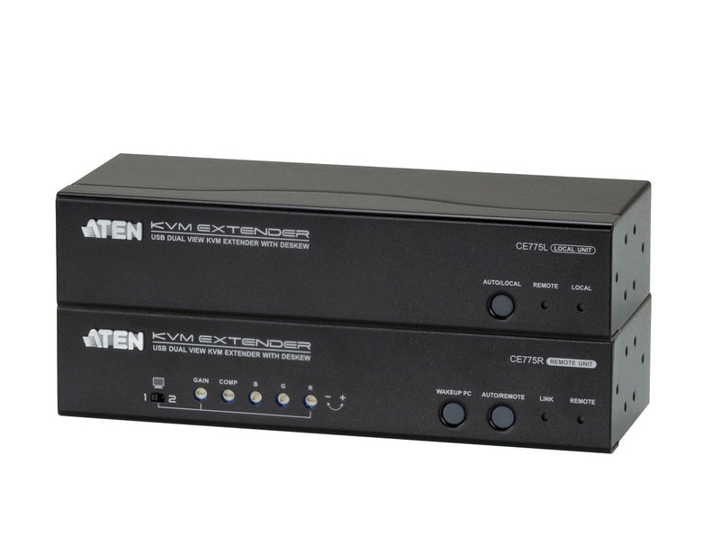Aten CE775 1920x1200 USB Dual View KVM Extender with Deskew