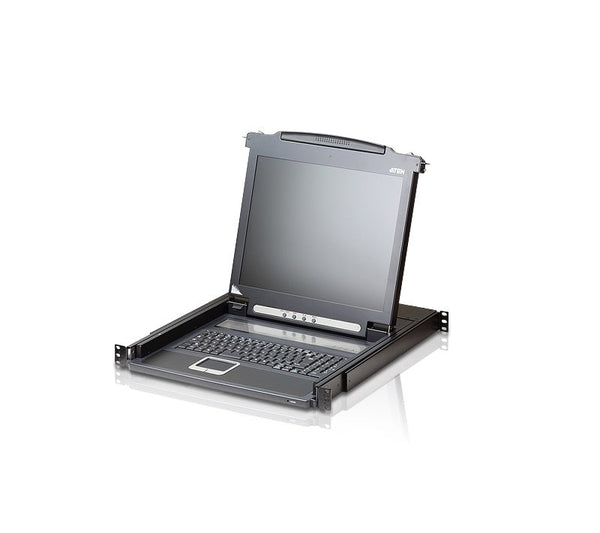 Aten Cl1000M 17-Inch 1280X1024 Single Rail Rackmount Lcd Console Gad