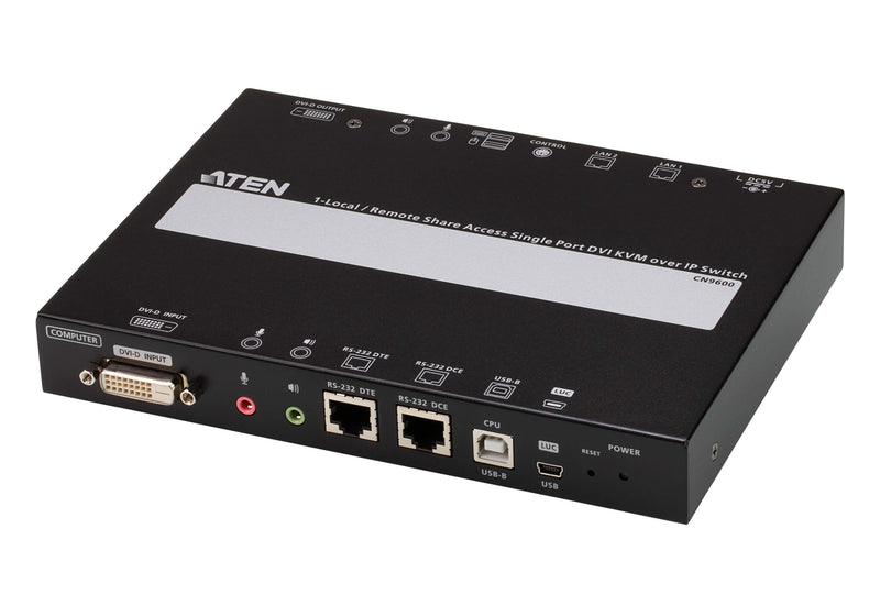 Aten CN9600 1920x1200 Single Port Remote Share Access DVI KVM Over IP Switch