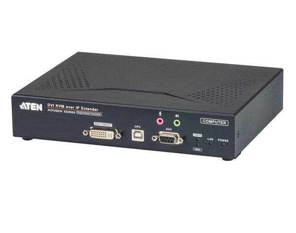 Aten Ke6900T 1900X1200 Rack Mountable Dvi Kvm Over Ip Extender Transmitter Switches