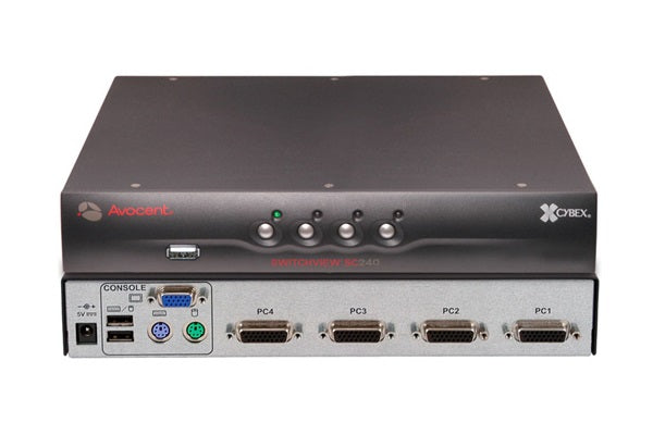 Avocent SC240-001 Cybex SwitchView SC240 Quad-Port Desktop KVM Switch