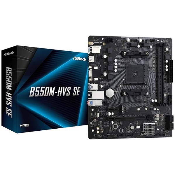 ASRock B550M-HVS SE AMD Ryzen 5000 64GB DDR4 M-ATX Motherboard