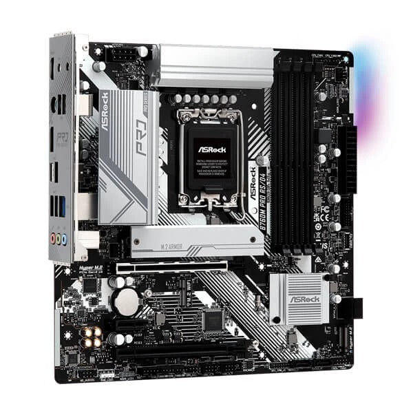 ASRock B760M PRO RS WIFI WHITE LGA1700 IntelB760 256GB DDR5 Micro ATX Motherboard